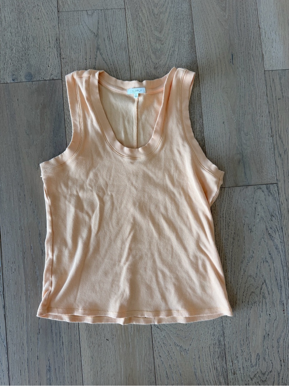 Z supply ribbed tank top orange large